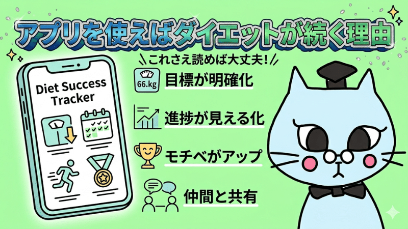 アプリを使えばダイエットが続く理由