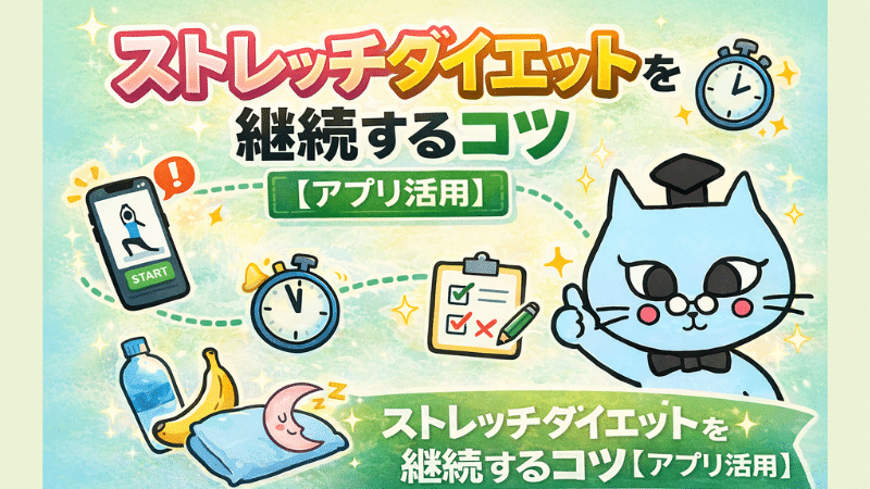 ストレッチダイエットを継続するコツ【アプリ活用】